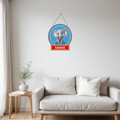 Personalized Elephant Theme Wall Hanging